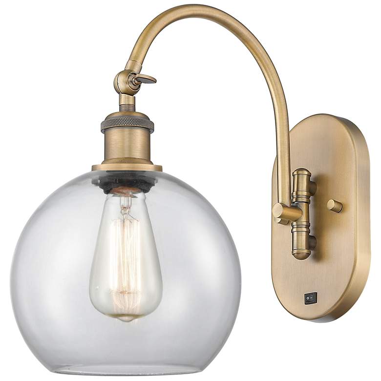 Image 1 Ballston Athens 8" LED Sconce - Brass Finish - Clear Shade