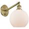 Ballston Athens 8" LED Sconce - Brass Finish - Matte White Shade