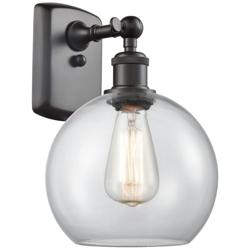Ballston Athens 8" LED Sconce - Bronze Finish - Clear Shade