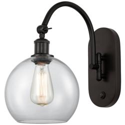 Ballston Athens 8" LED Sconce - Bronze Finish - Clear Shade
