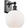 Ballston Athens 8" LED Sconce - Bronze Finish - Matte White Shade