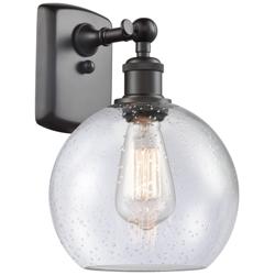 Ballston Athens 8" LED Sconce - Bronze Finish - Seedy Shade