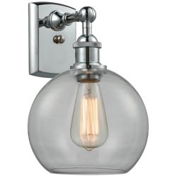 Ballston Athens 8" LED Sconce - Chrome Finish - Clear Shade