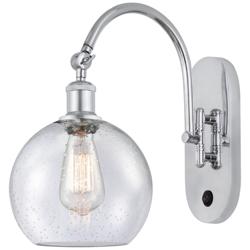 Ballston Athens 8" LED Sconce - Chrome Finish - Seedy Shade