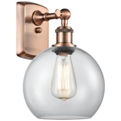 Ballston Athens 8" LED Sconce - Copper Finish - Clear Shade