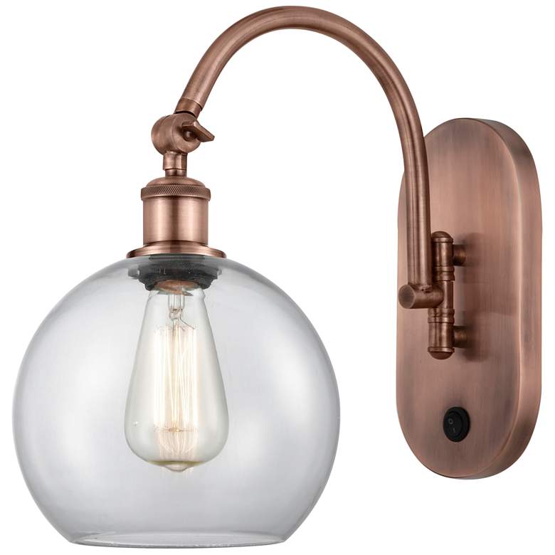 Image 1 Ballston Athens 8" LED Sconce - Copper Finish - Clear Shade