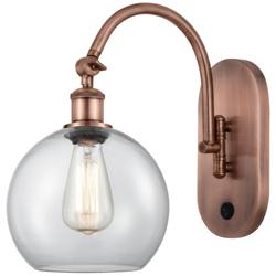 Ballston Athens 8" LED Sconce - Copper Finish - Clear Shade