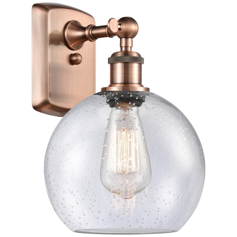 Image 1 Ballston Athens 8" LED Sconce - Copper Finish - Seedy Shade