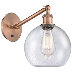 Ballston Athens 8" LED Sconce - Copper Finish - Seedy Shade
