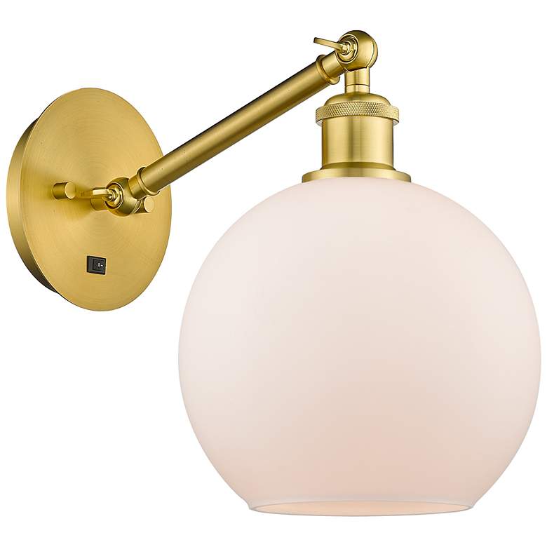 Image 1 Ballston Athens 8 inch LED Sconce - Gold Finish - Matte White Shade