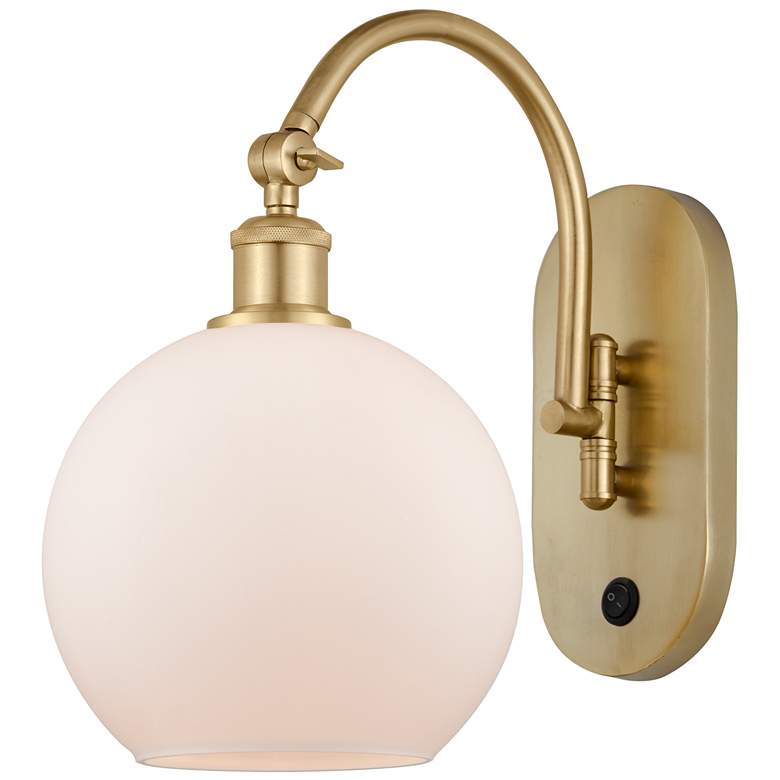 Image 1 Ballston Athens 8" LED Sconce - Gold Finish - Matte White Shade