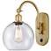 Ballston Athens 8" LED Sconce - Gold Finish - Seedy Shade