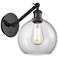 Ballston Athens 8" LED Sconce - Matte Black Finish - Clear Shade