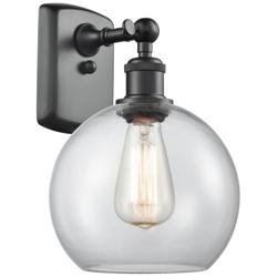 Ballston Athens 8" LED Sconce - Matte Black Finish - Clear Shade