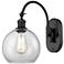 Ballston Athens 8" LED Sconce - Matte Black Finish - Clear Shade