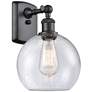 Ballston Athens 8" LED Sconce - Matte Black Finish - Seedy Shade