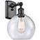 Ballston Athens 8" LED Sconce - Matte Black Finish - Seedy Shade