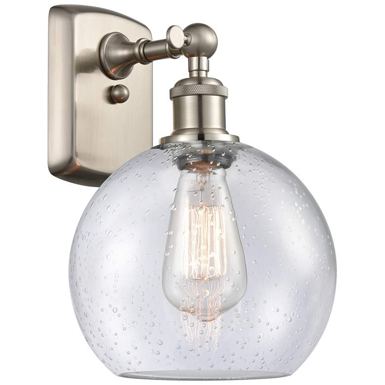 Image 1 Ballston Athens 8" LED Sconce - Nickel Finish - Seedy Shade