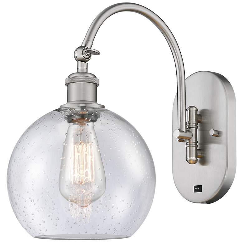 Image 1 Ballston Athens 8" LED Sconce - Nickel Finish - Seedy Shade