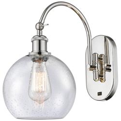 Ballston Athens 8" LED Sconce - Nickel Finish - Seedy Shade