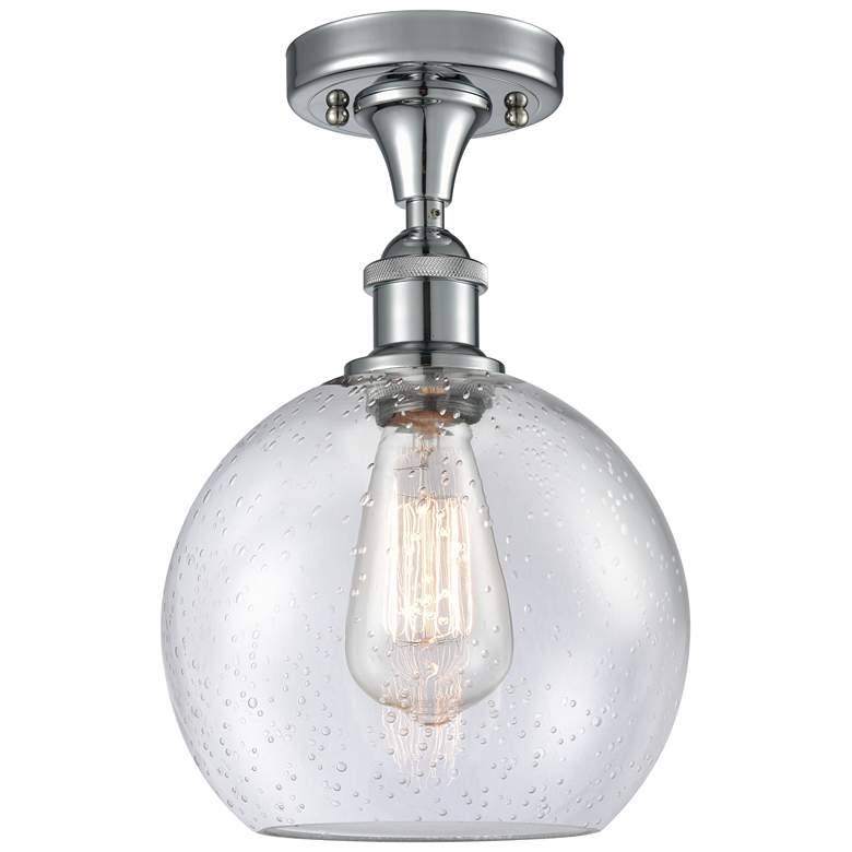 Image 1 Ballston Athens 8" LED Semi-Flush Mount - Polished Chrome - Seedy Sha