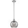 Ballston Athens 8"W Chrome Stemmed Mini Pendant w/ Smoke Swirl Shade