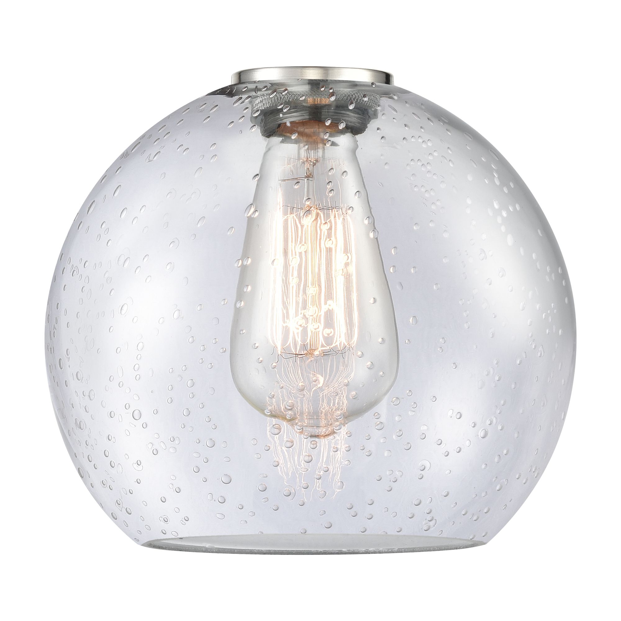Image 4 Ballston Athens 8"W Cord Hung Polished Nickel Mini Pendant w/ Seedy Sh more views