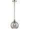 Ballston Athens 8"W Polished Nickel Stem Mini Pendant w/ Smoke Swirl S