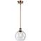 Ballston Athens 8"W Stem Hung Copper Mini Pendant w/ Seedy Shade