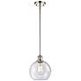 Ballston Athens 8"W Stem Hung Polished Nickel Mini Pendant w/ Seedy Sh