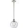 Ballston Athens 8"W Stem Hung Polished Nickel Mini Pendant w/ Seedy Sh