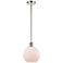 Ballston Athens 8"W Stem Hung Polished Nickel Mini Pendant w/ White Sh
