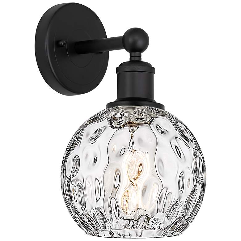 Image 1 Ballston Athens 9 1/2" High Matte Black Wall Sconce