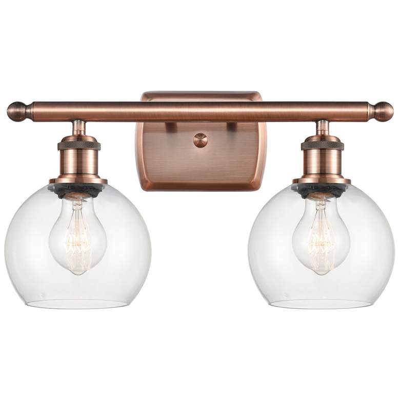Image 1 Ballston Athens 9 1/2"H Antique Copper 2-Light Wall Sconce