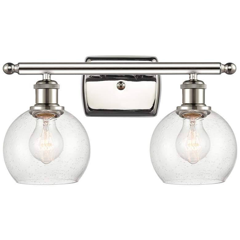 Image 1 Ballston Athens 9 1/4"H Polished Nickel 2-Light Wall Sconce