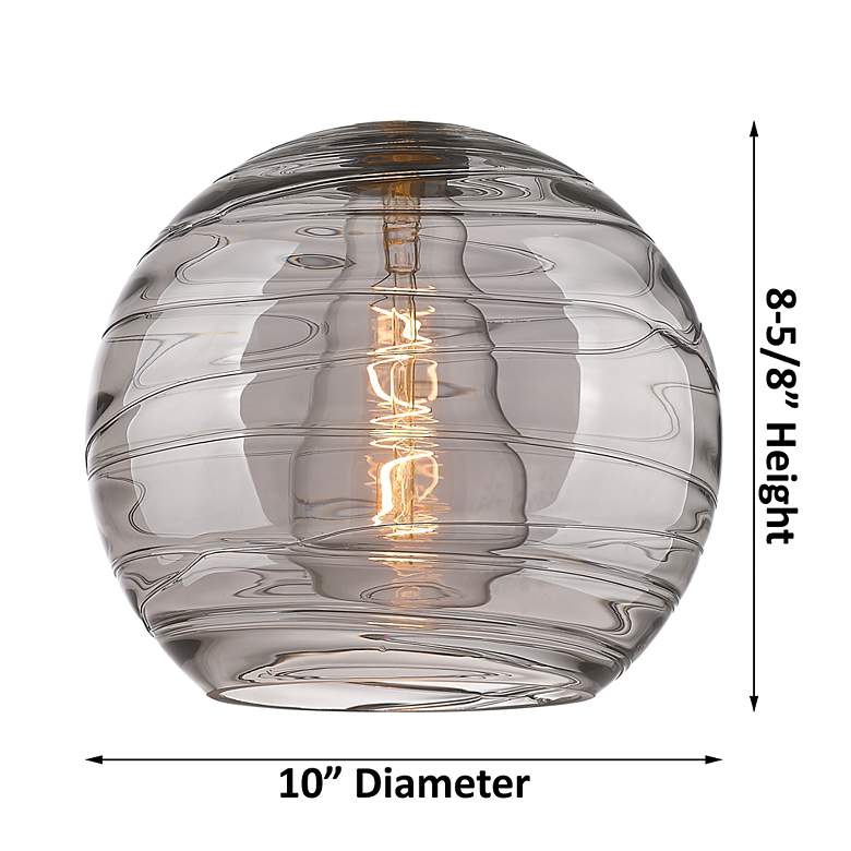 Image 5 Ballston Athens Deco Swirl 10" LED Mini Pendant - Brass - Clear more views