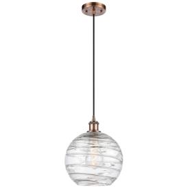Ballston Athens Deco Swirl 10" LED Mini Pendant - Copper - Clear Ballston Athens Deco Swirl 10" LED Mini Pendant - Copper - Clear