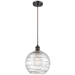 Ballston Athens Deco Swirl 10" LED Mini Pendant - Oil Rubbed Bronze -