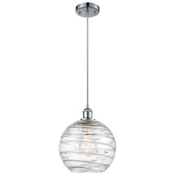 Ballston Athens Deco Swirl 10" LED Mini Pendant - Polished Chrome - Cl