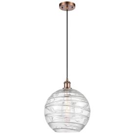 Ballston Athens Deco Swirl 12" LED Mini Pendant - Copper - Clear Ballston Athens Deco Swirl 12" LED Mini Pendant - Copper - Clear