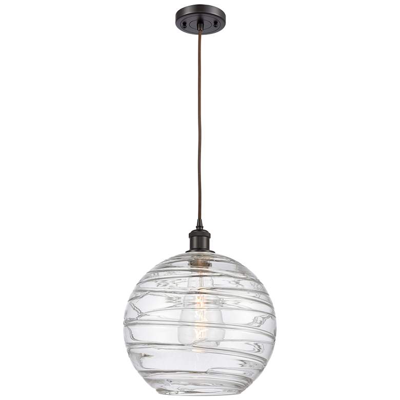 Image 1 Ballston Athens Deco Swirl 12 inch LED Mini Pendant - Oil Rubbed Bronze - 