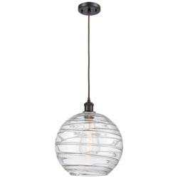 Ballston Athens Deco Swirl 12" LED Mini Pendant - Oil Rubbed Bronze -
