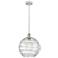 Ballston Athens Deco Swirl 12" LED Mini Pendant - White & Chrome -