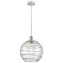 Ballston Athens Deco Swirl 12" LED Mini Pendant - White &#38; Chrome -
