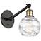 Ballston Athens Deco Swirl 6" Incandescent Sconce - Black Brass