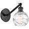 Ballston Athens Deco Swirl 6" Incandescent Sconce - Black - Swirl Shad