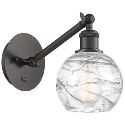 Ballston Athens Deco Swirl 6" Incandescent Sconce - Bronze - Swirl Sha