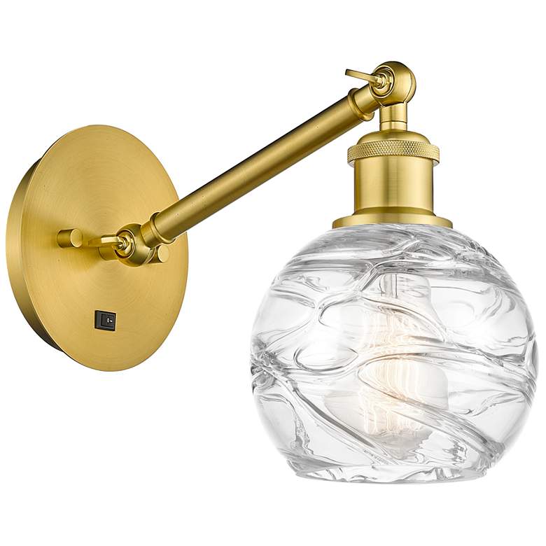 Image 1 Ballston Athens Deco Swirl 6" Incandescent Sconce - Gold - Swirl Shade