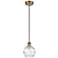 Ballston Athens Deco Swirl 6" LED Mini Pendant - Brushed Brass - Clear