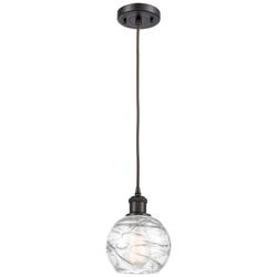 Ballston Athens Deco Swirl 6" LED Mini Pendant - Oil Rubbed Bronze - C